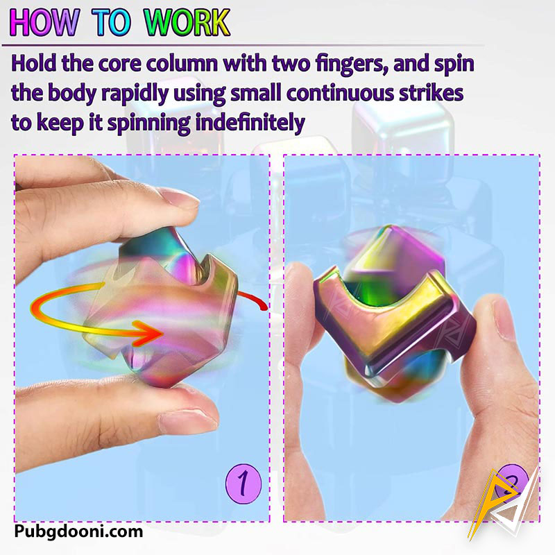 aluminum-alloy-magic-cube-spinner-fidget-5 بهترین قیمت خرید فیجت اسپینر مکعبی ضد استرس Cube Spinner Fidget اورجینال اصل