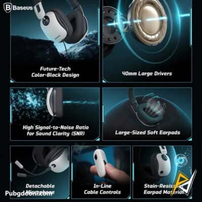 خرید هدفون هدست گیمینگ بیسوس Baseus GoPlay 1 Max اورجینال با ارزانترین قیمت
