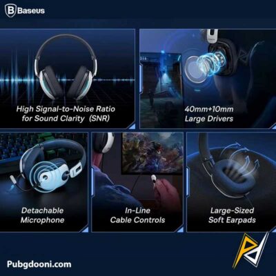 خرید هدفون هدست گیمینگ بیسوس Baseus GoPlay 1 Max اورجینال اصل با بهترین قمیت