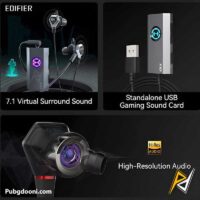 خرید هندزفری گیمینگ حرفه ای 7.1 ادیفایر Edifier GX04 Sound Card Edition اورجینال با ارزان ترین قیمت