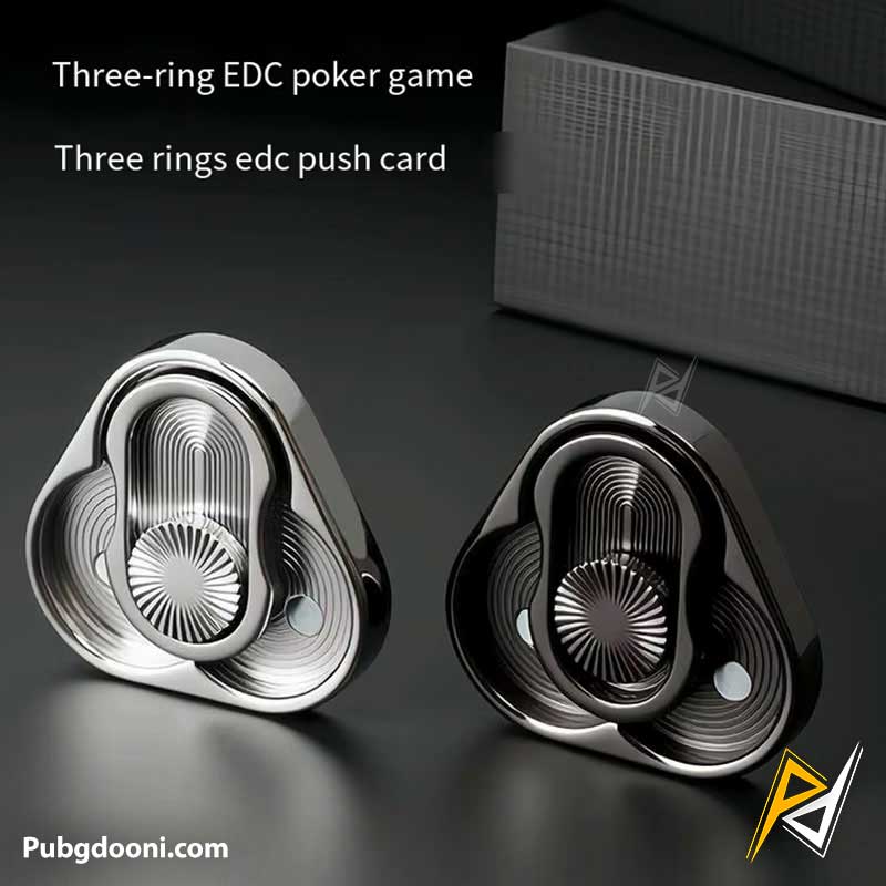 flip-coin-triangle-fidget-2 بهترین قیمت خرید فیجت فلزی مثلثی ضد استرس مدل Triangle Spinner Flip Coin اورجینال
