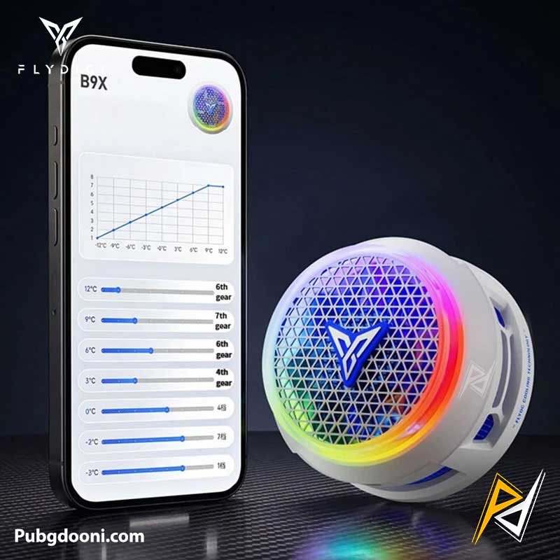 flydigi-b9x-30w-magnetic-phone-cooler-8 ارزان ترین قیمت خرید فن خنک کننده مگنتی گوشی موبایل فلای دیجی FlyDigi B9X 30W اورجینال