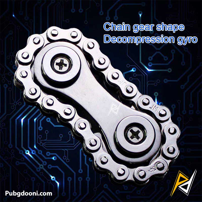 gear-chain-metal-fidget-2 بهترین قیمت خرید فیجت ضد استرس مدل چرخ دنده ای Gear Chain اورجینال