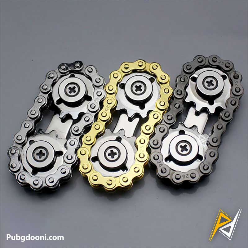 gear-chain-metal-fidget-5 خرید فیجت ضد استرس مدل چرخ دنده ای Gear Chain اورجینال با ارزانترین قیمت