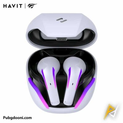خرید ایرپاد و هندزفری بیسیم گیمینگ حرفه ای هویت HAVIT TW970 TWS White اورجینال با ارزانترین قیمت