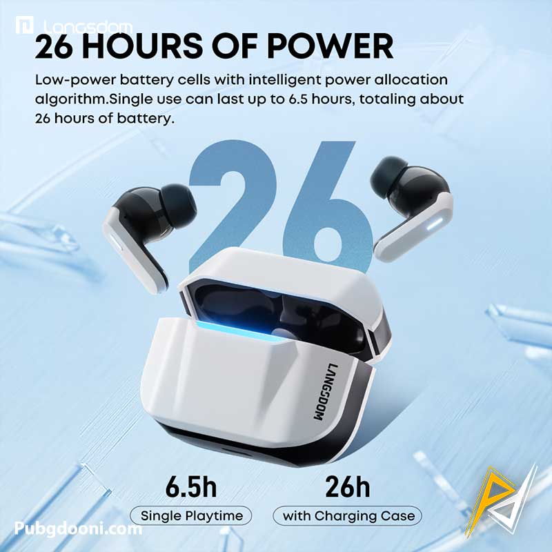 langsdom-tg16-zeta-black-wireless-tws-gaming-earphones-6 خرید ایرپاد گیمینگ حرفه ای لانگسدوم Langsdom TG16 Zeta اورجینال با ارزانترین قیمت