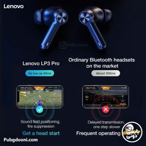 خرید ایرپاد هندزفری گیمینگ بیسیم لنوو Lenovo LP3 Pro اورجینال با بهترین و ارزانترین قیمت