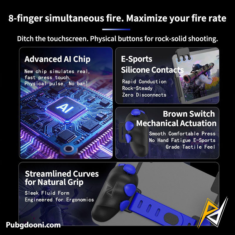 magpad-8-fingers-physical-ipad-gamepad-5 خرید دسته بازی 8 انگشتی لیزری آیپد مدل Magpad اورجینال با بهترین قیمت