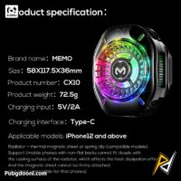 خرید فن خنک کننده رادیاتوری مگنتی گوشی موبایل و آیپد ممو Memo CX10 Basic اورجینال اصل با ارزان ترین قیمت