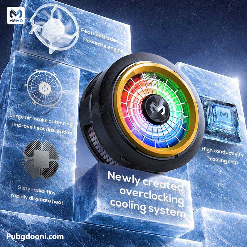 memo-cx20-gaming-phone-cooler-3 ارزانترین قیمت خرید فن خنک کننده رادیاتوری مگنتی گوشی موبایل و آیپد ممو Memo CX20 اورجینال