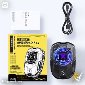خرید فن رادیاتور گیمینگ خنک کننده RGB گوشی ممو Memo DL16 Gaming Mobile Cooler اصلی با بهترین قیمت