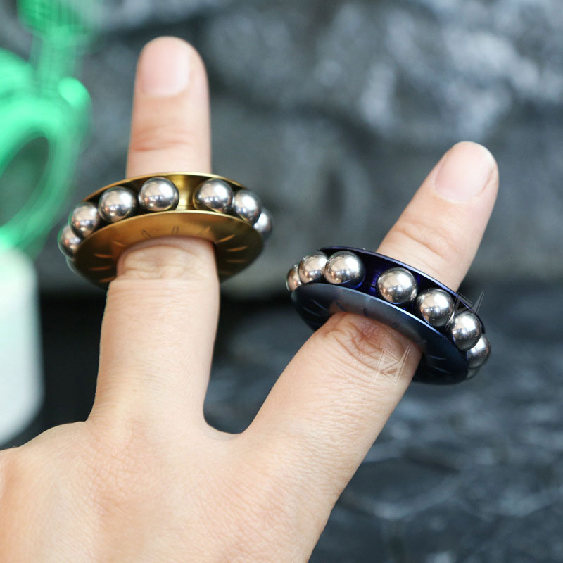 metal-ring-with-beads-fidget-grade-b-3 ارزانترین قیمت خرید فیجت انگشتی فلزی ضد استرس حلقه گوی دار اورجینال