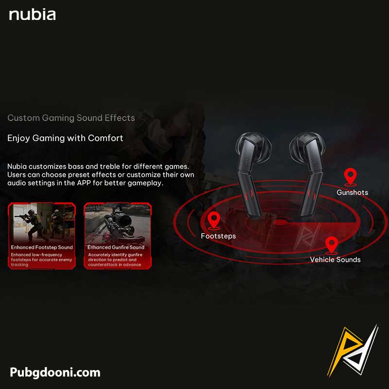 nubia-alien-cyberbuds-tws-gaming-earbuds-8 خرید ایرپاد گیمینگ حرفه ای نوبیا سایبربادز Nubia Alien CyberBuds TWS اورجینال اصل با بهترین قیمت