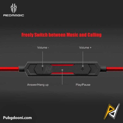 ارزانترین قیمت خرید هندزفری گیمینگ Type-C ردمجیک Nubia Red Magic Wired Gaming Earphones اورجینال اصل