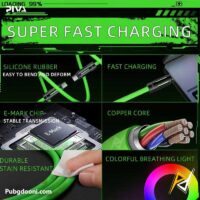 خرید کابل شارژ گیمینگ PD 100W پیوا Piva FC-03 اورجینال اصل با بهترین قیمت