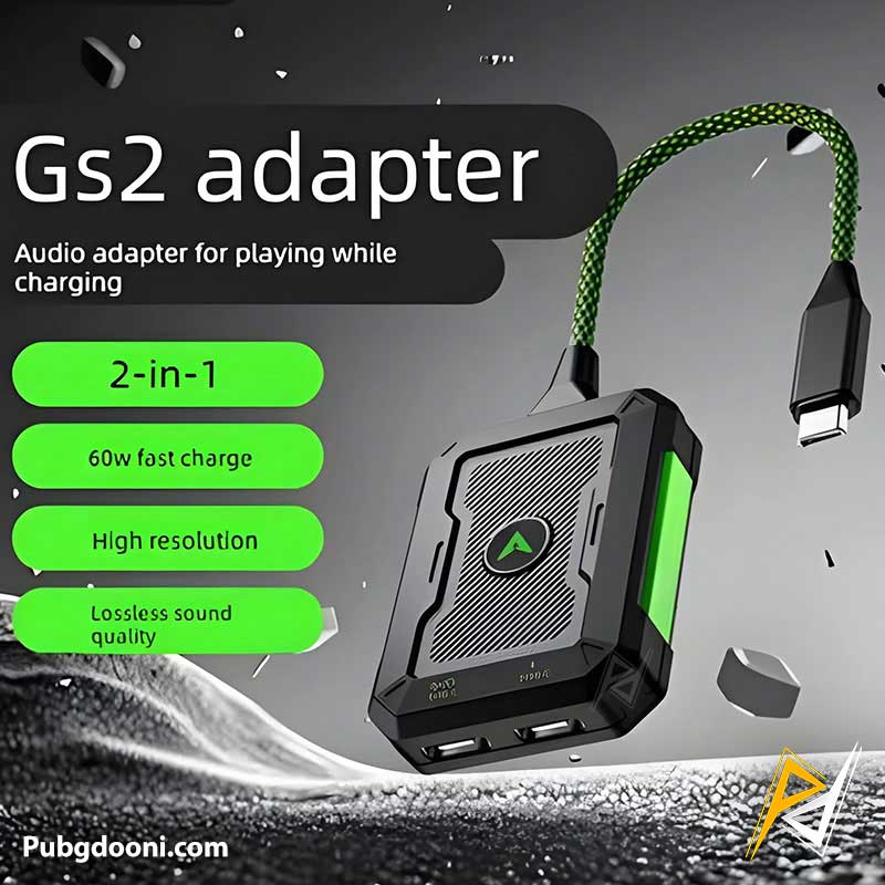 piva-gs2-2-in-1-60w-gaming-adapter-3 ارزانترین قیمت خرید مبدل تایپ C گیمینگ 60W پیوا Piva GS2 اورجینال