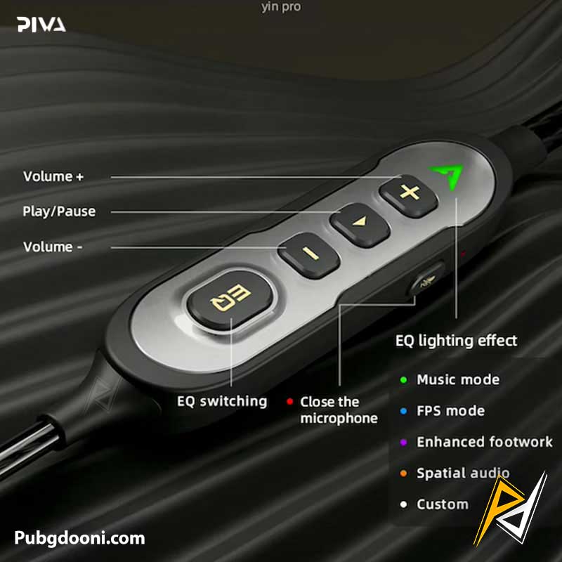 piva-h8pro-type-c-wired-gaming-earphone-7 ارزانترین قیمت خرید هندزفری گیمینگ Type-C پیوا PIVA H8PRO HiFi Earphone اورجینال اصل