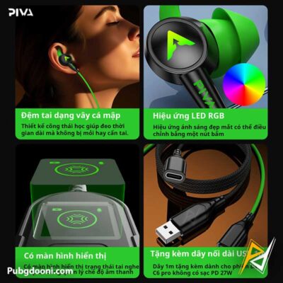 ارزانترین قیمت خرید هندزفری گیمینگ سیمی و تقویت کننده صدا پیوا Piva S6 Pro اورجینال