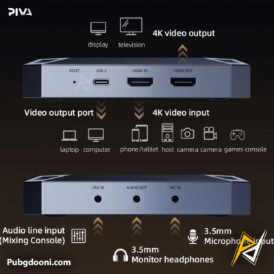 بهترین قیمت خرید کارت کپچر 4K 60Hz پیوا Piva VD05 اورجینال اصل