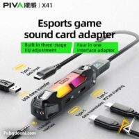بهترین قیمت خرید مبدل و کارت صدا تایپ C گیمینگ PD60W پیوا Piva X41 اورجینال