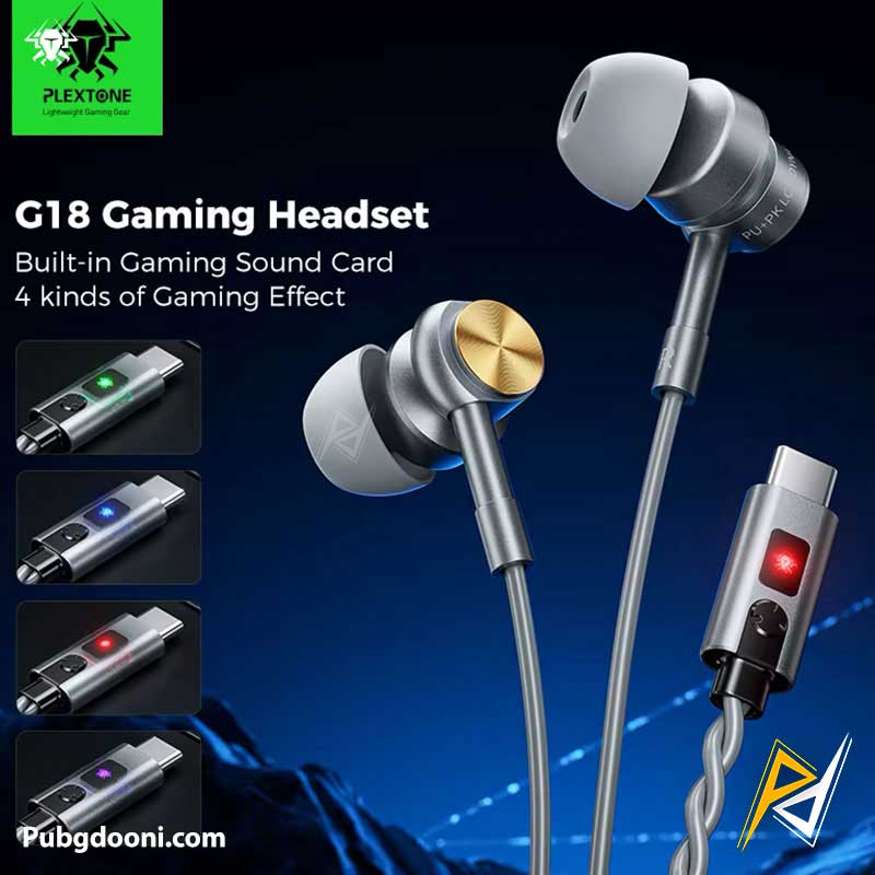 plextone-g18-type-c-gaming-earphones-2 بهترین قیمت خرید هندزفری گیمینگ Type-C پلکستون Plextone G18 اورجینال