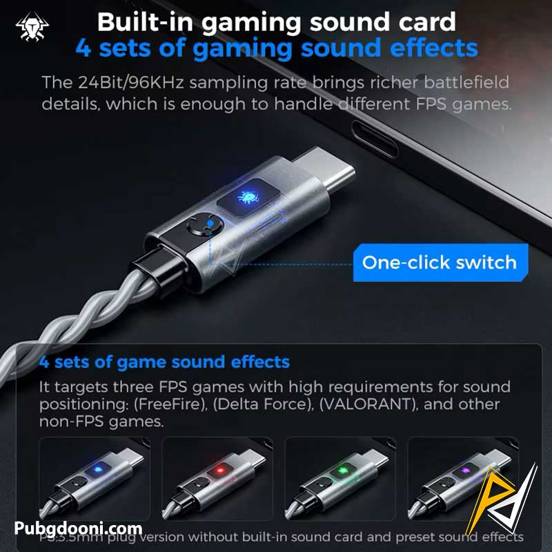 plextone-g18-type-c-gaming-earphones-3 ارزانترین قیمت خرید هندزفری گیمینگ Type-C پلکستون Plextone G18 اورجینال