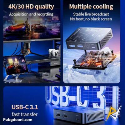 ارزان ترین قیمت خرید کارت کپچر 4K 60Hz پلکستون Plextone GC533PRO اورجینال اصل