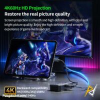ارزانترین قیمت خرید هاب حرفه ای تایپ C گیمینگ پلکستون Plextone GS6 Gen2 اورجینال