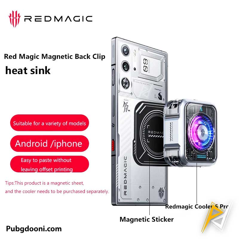 redmagic-cooler-5-pro-magnetic-sticker-3 ارزانترین قیمت خرید برچسب مخصوص خنک کننده ردمجیک Redmagic Cooler 5 pro Sticker اورجینال