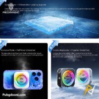 ارزانترین قیمت خرید فن خنک کننده مگنتی ردمجیک RedMagic VC Cooler 6 Pro Plus Black اورجینال