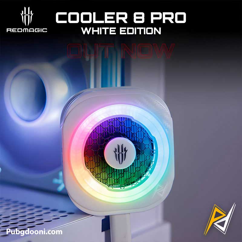redmagic-cryo-cooler-8-pro-white-3 ارزانترین قیمت خرید فن خنک کننده مگنتی ردمجیک RedMagic Cryo Cooler 8 Pro White اورجینال