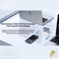 ارزانترین قیمت خرید آداپتور فست شارژ 140W ردمجیک RedMagic DAO 140W Gan6 Pro Charger اورجینال اصل