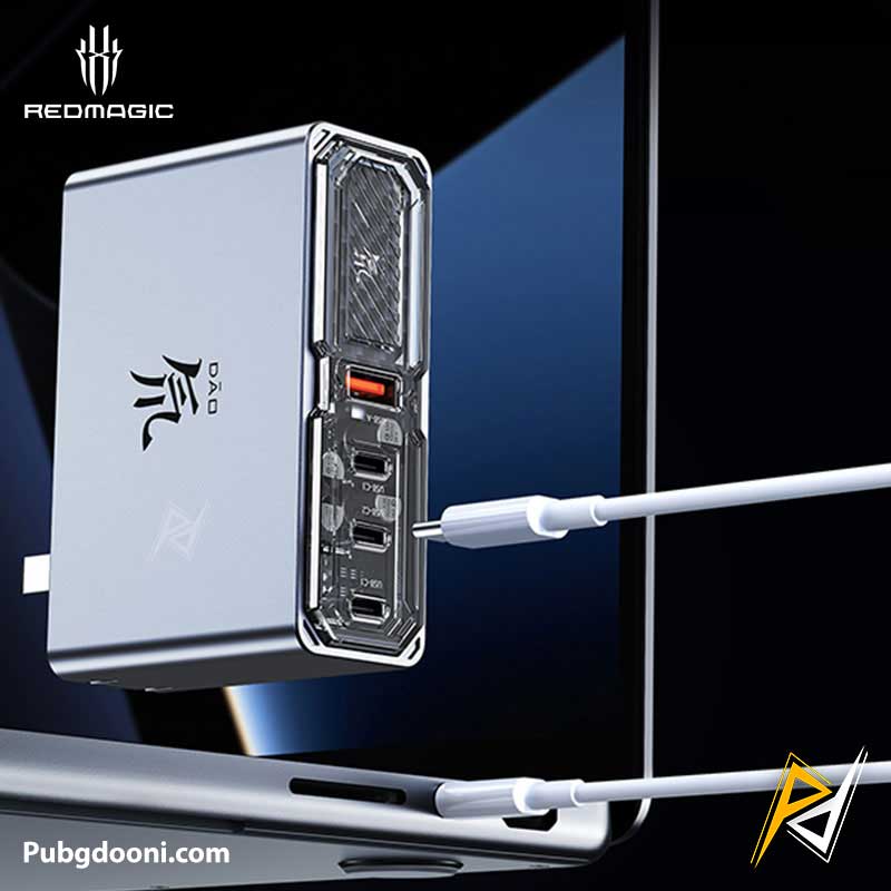 redmagic-dao-140w-quad-port-gan6-pro-charger-7 خرید آداپتور فست شارژ 140W ردمجیک RedMagic DAO 140W Gan6 Pro Charger اورجینال با ارزان ترین قیمت