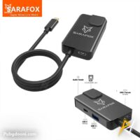 ارزانترین قیمت خرید تبدیل و هاب حرفه ای تایپ C گیمینگ سارافاکس Sarafox DM5 اورجینال