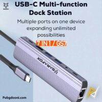 ارزانترین قیمت خرید تبدیل و هاب حرفه ای تایپ C گیمینگ سارافاکس Sarafox GS7 اورجینال