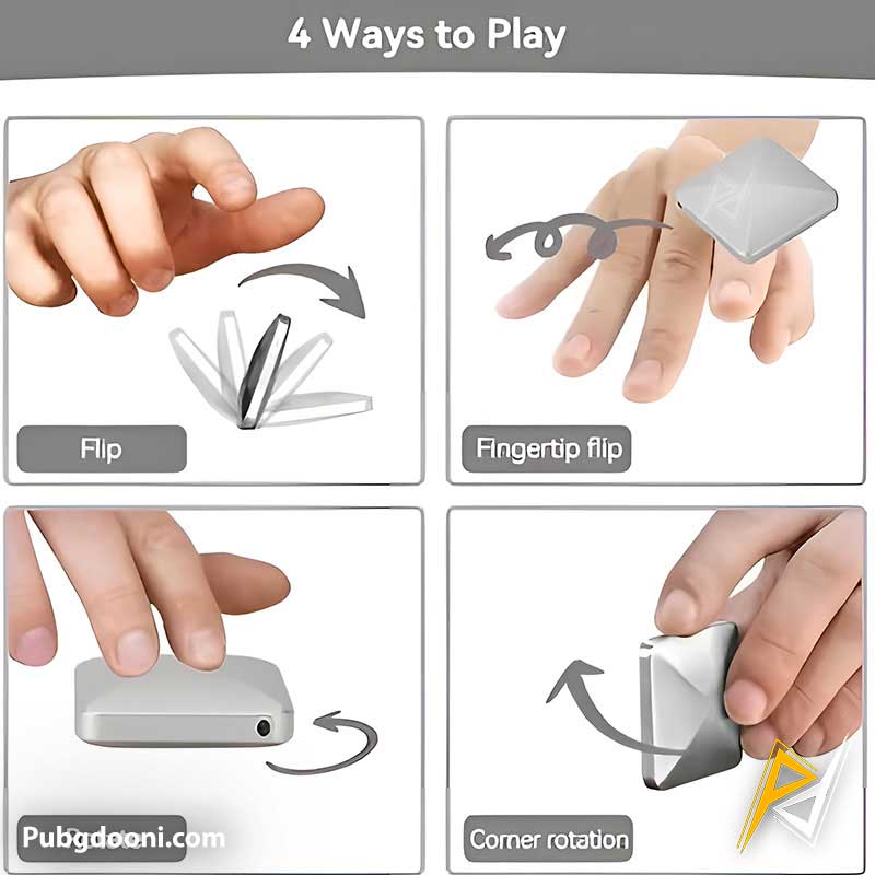 square-flippo-flip-desk-fidget-4 خرید فیجت چرخشی رومیزی ضد استرس مدل Flippo اورجینال با بهترین قیمت