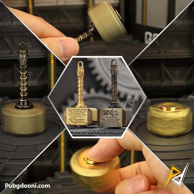 thor-hammer-spinner-fidget-3 ارزانترین قیمت خرید فیجت اسپینر فلزی ضد استرس مدل چکش ثور Thor اورجینال